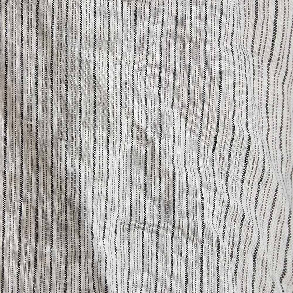 Eileen Fisher Linen Pants Womens *1X Black White Striped Wide Leg Cropped 36x27 - Picture 10 of 13